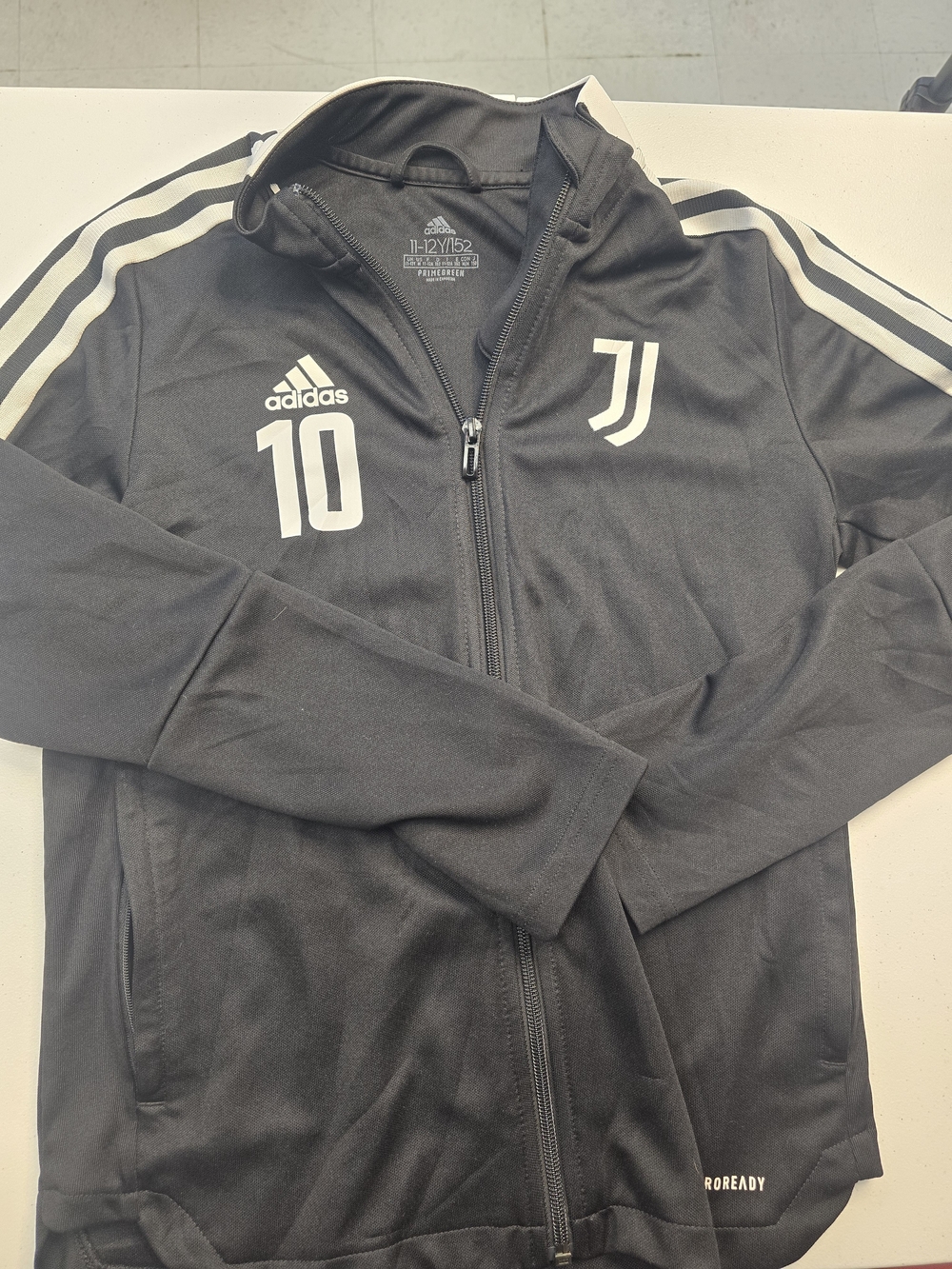 adidas Black Juventus Men's Training Track Jacket with White Accents